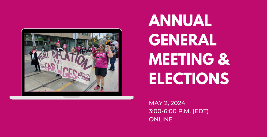 Annual General Meeting & Elections. May 2, 2024. 3:00-6:00 p.m. (EDT). Online
